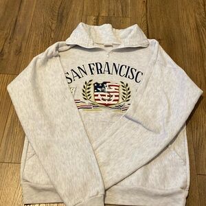 Vintage 90s San Francisco half zip up sweater